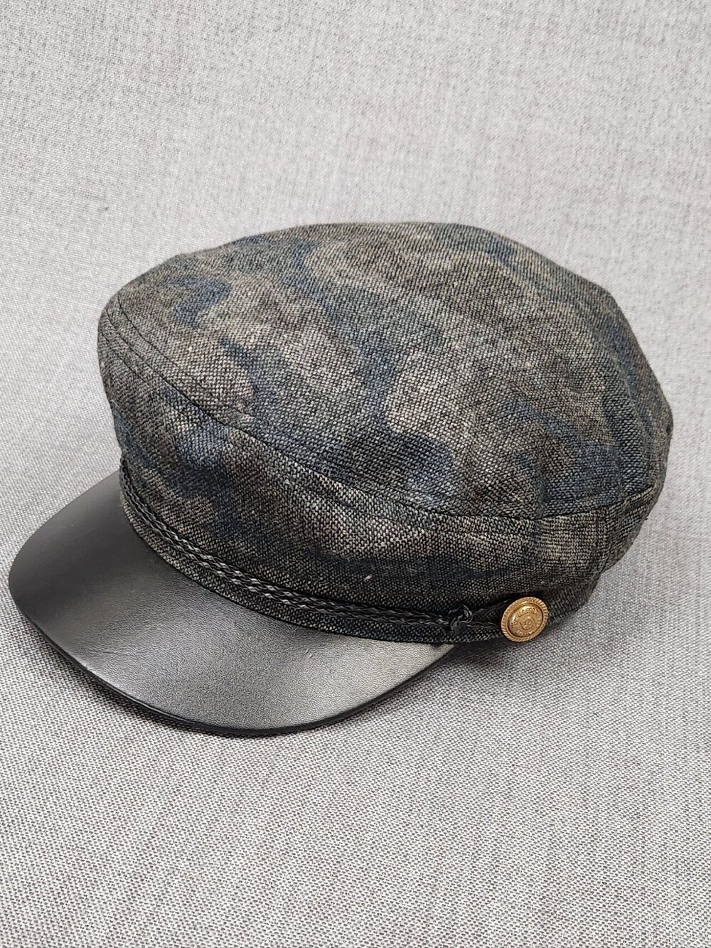 The Hatter Company Grey Camo Fiddler Fisherman Hat.